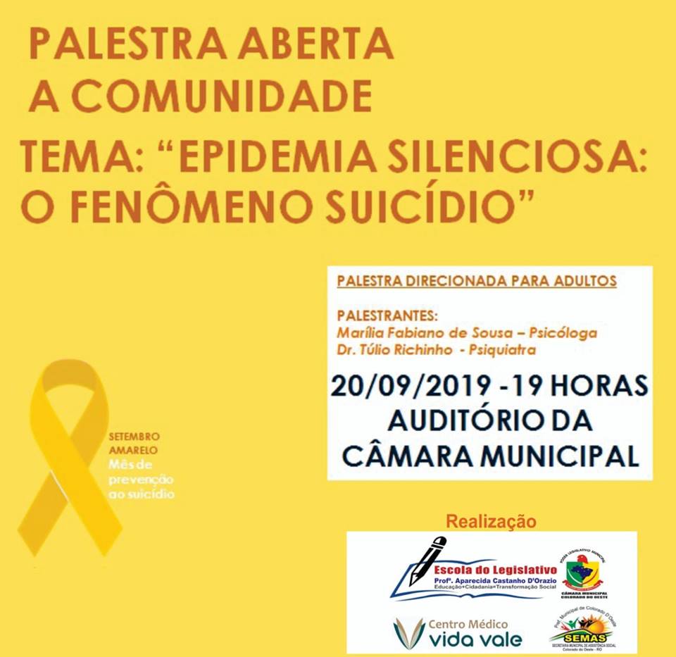 PALESTRA ABERTA A COMUNIDADE